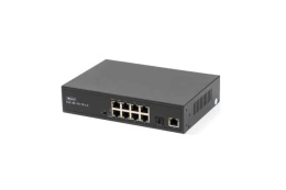 SKAT PoE-8E-1G-1S v.2 коммутатор PoE Plus, мощность 150Вт, порты: 8-Ethernet, 1-Uplink, 1-SFP
