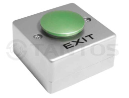 TS-CLACK green Кнопка выхода накладная металлическая, НО/НЗ контакты, 36В, 3А, 53 x 53 x 26 мм