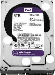 Жесткий диск WD60PURZ 6Тб SATA 3.0 (6Gbps) (серии  WD Purple) для круглосуточной работы