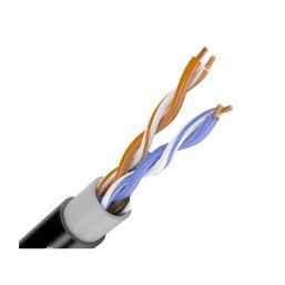 Кабель UTP  4PR  24AWG  4х2х0,51 CAT5e  305м Cu уличный (PE) + ТРОС Skynet Premium