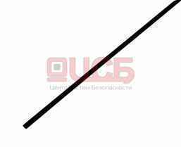 Термоусадка 3.0/1.5 мм 1м  черная (100шт) REXANT 20-3006