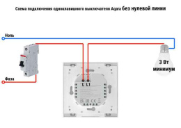 Умный настенный выключатель H1 EU(без нейтрали, 1 клавиша), модель WS-EUK01 AQARA