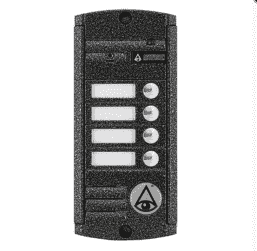 AVP-454 (PAL) антик Видеопанель накладная, на 4-абонента, ИК-подветка; -30…+50°С; 155х70х20 мм