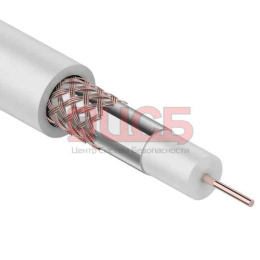 Кабель RG-59U+CU, 75 Ом, (бухта 305м.), белый REXANT 01-2651