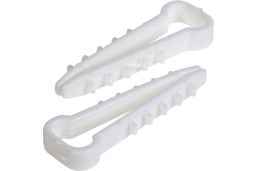 Дюбель-хомут нейлоновый прямоугольный PROconnect 5-10 мм, белый, упаковка 100 шт. 07-4611