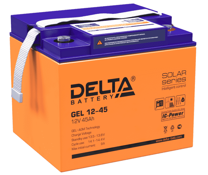 Аккумулятор GEL 12-45 (Delta)